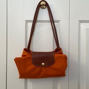 Large Longchamp Le Pliage Shoulder Bag Orange